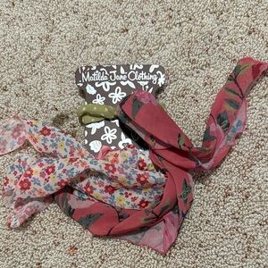 Matilda Jane Pink and Green Floral Hair Ties